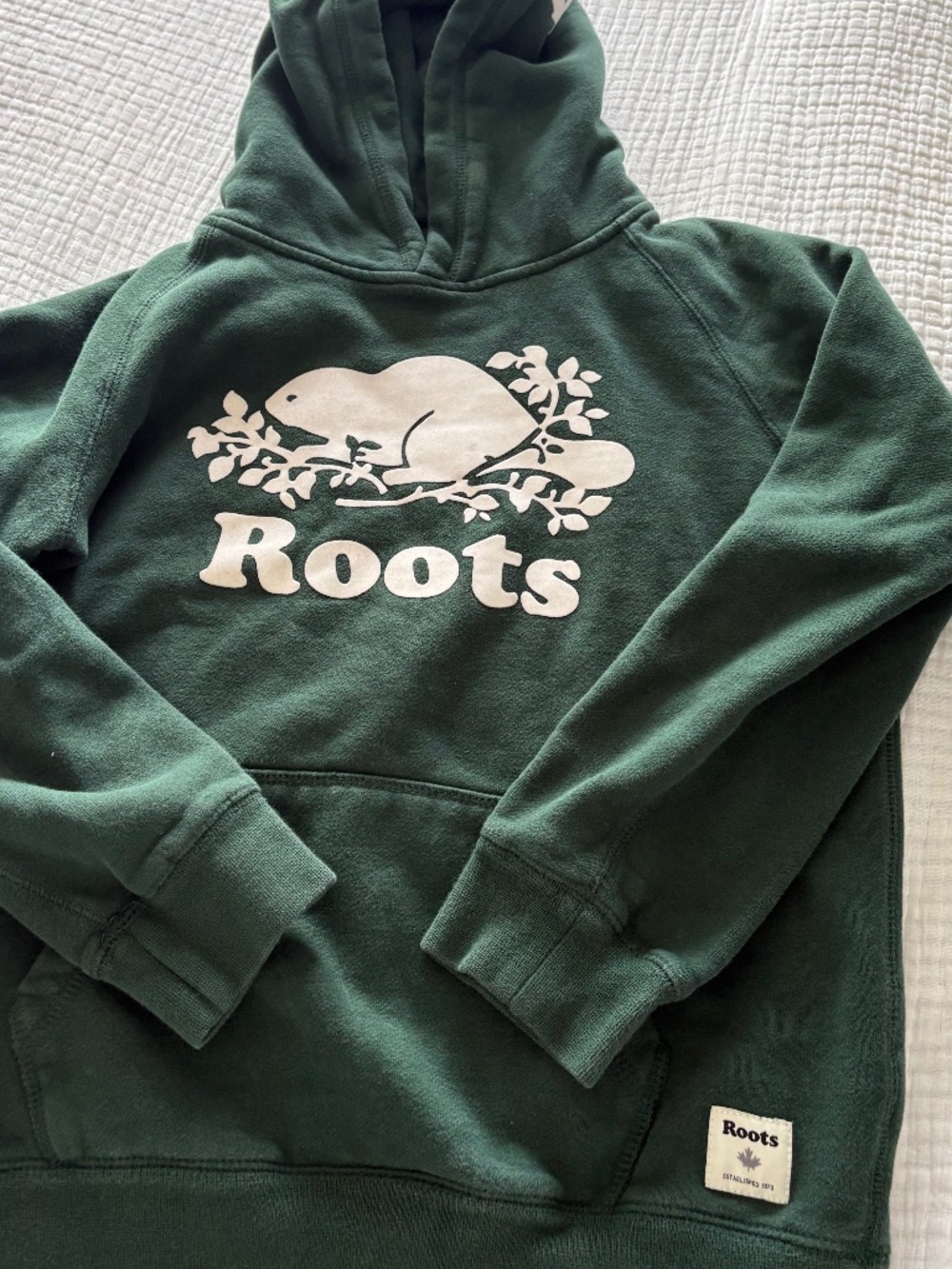 Roots Kids Forest Green Hoodie